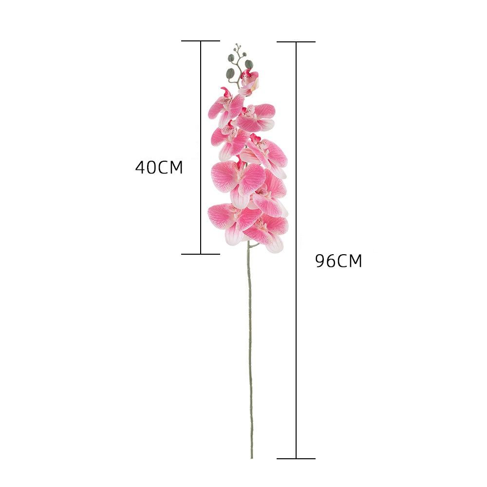 9 Head Artificial Butterfly Orchid Flower Realistic Simulation Plant  Wedding Party
