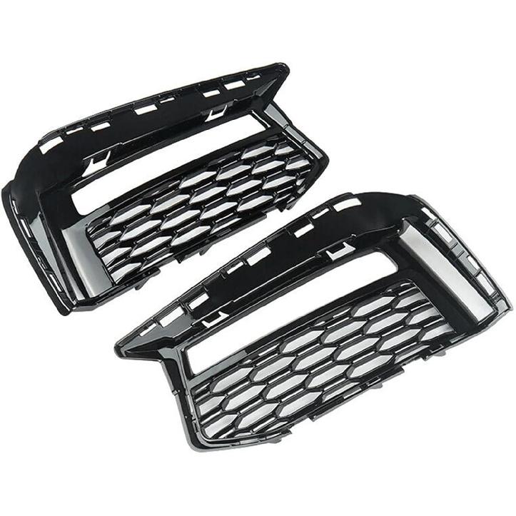 Front Lower Grilles Fog Lights Cover Trim Compatible for BMW- G30 530E 530I 540D 2017-2021