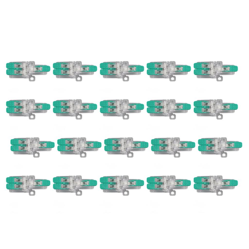 20 Pièces Connecteur d'Épissure de Fil 1 Entrée 2 Sorties Connecteur de Fil à Levier 41A 450V pour 0.5?6mm2 10?20AWG