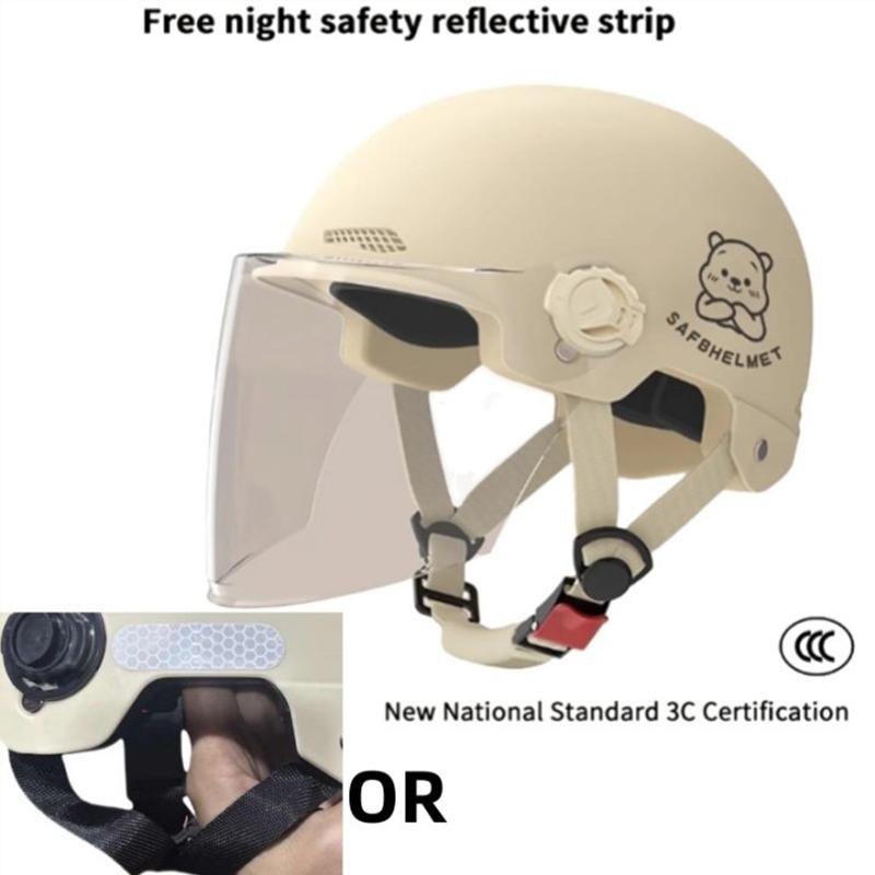 1 Pezzo Certificato 3C Casco Semimoto Elettrica per Adulti Uomo e Donna con Occhiali Casco di Sicurezza per Bicicletta