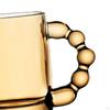 350ml Clear Glass Water Cup with Handle Drinkware Large Capacity Novelty Drinking