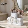 Sturdy Makeup Brush Organizer 3D Printed Storage Box with Bow Design Desktop Cosmetic for