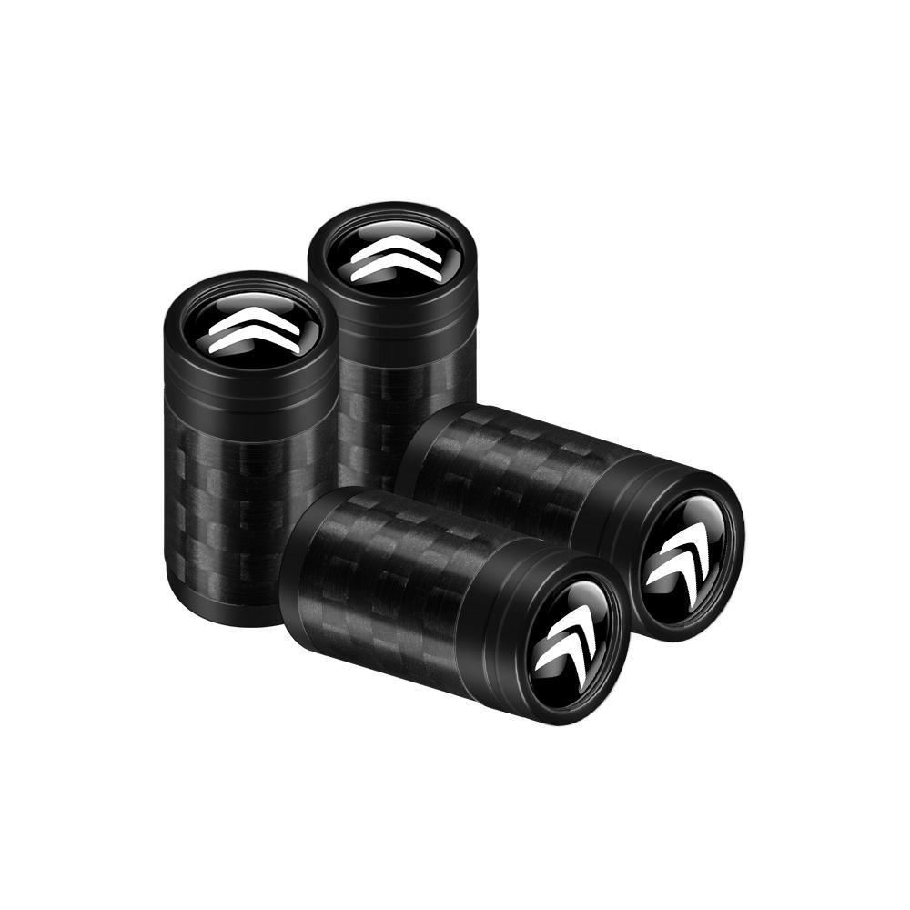 4pcs Metal Carbon Fiber Car Tire Valve Cap Dust Cap Rim Accessories For Citroen C1 C2 C3 Grand C4 Picasso C4L VTS C-ELYSEE DS C6