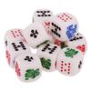 10pcs 6 Sided D6 Dice Party Board Game Dice Queen Jack Gaming Card Game Dices