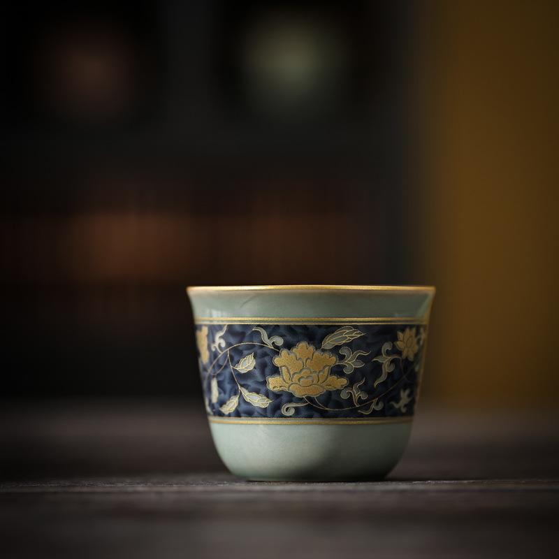Celadon Master Cup Light Luxury Tea Cup Kung Fu Tea Set Drinking Tea Large Teacup Single Cup Personal Special Teacup Tea Cup