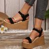 Fashion Women's Fashion Platform Sandals 2025 Summer Thick Bottom Wedge Sandals for Woman Ankle Strap High Heel Sandalias Mujer