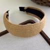 Bohemian Straw Wide-Brimmed Headband for Women - Vacation Style Hair Accessory