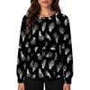 Women's Casual Fashion Single Breasted  Halloween Graphic Printed Nurses Tops