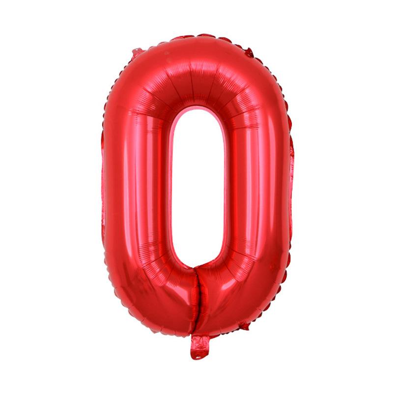 Small Digital Balloon 16-Inch Us Version Of Thin Body Decoration Birthday Party Aluminum Film Balloon Digital Balloon