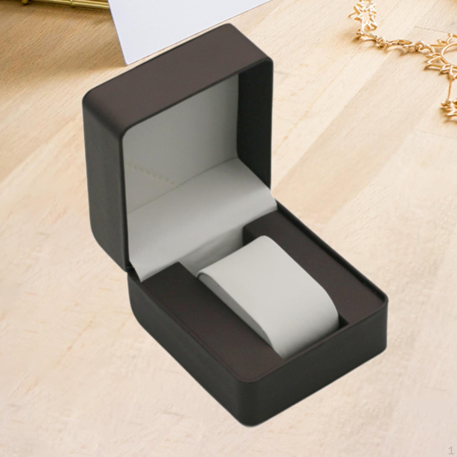 

Ящик для хранения часов для мужчин, дорожный футляр с подушкой для наручных часов кофейный