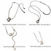Adjustable Length Rope Clavicle Chain Zinc Zinc Alloy Heart Pendant Necklace Y2K Water Drop Necklace  Party