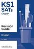 The KS1 SATs English Revision Guide Book