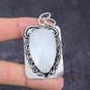 Selenite Gemstone Handmade 925 Sterling Silver Gift Jewelry Pendant 2.52" F6v31