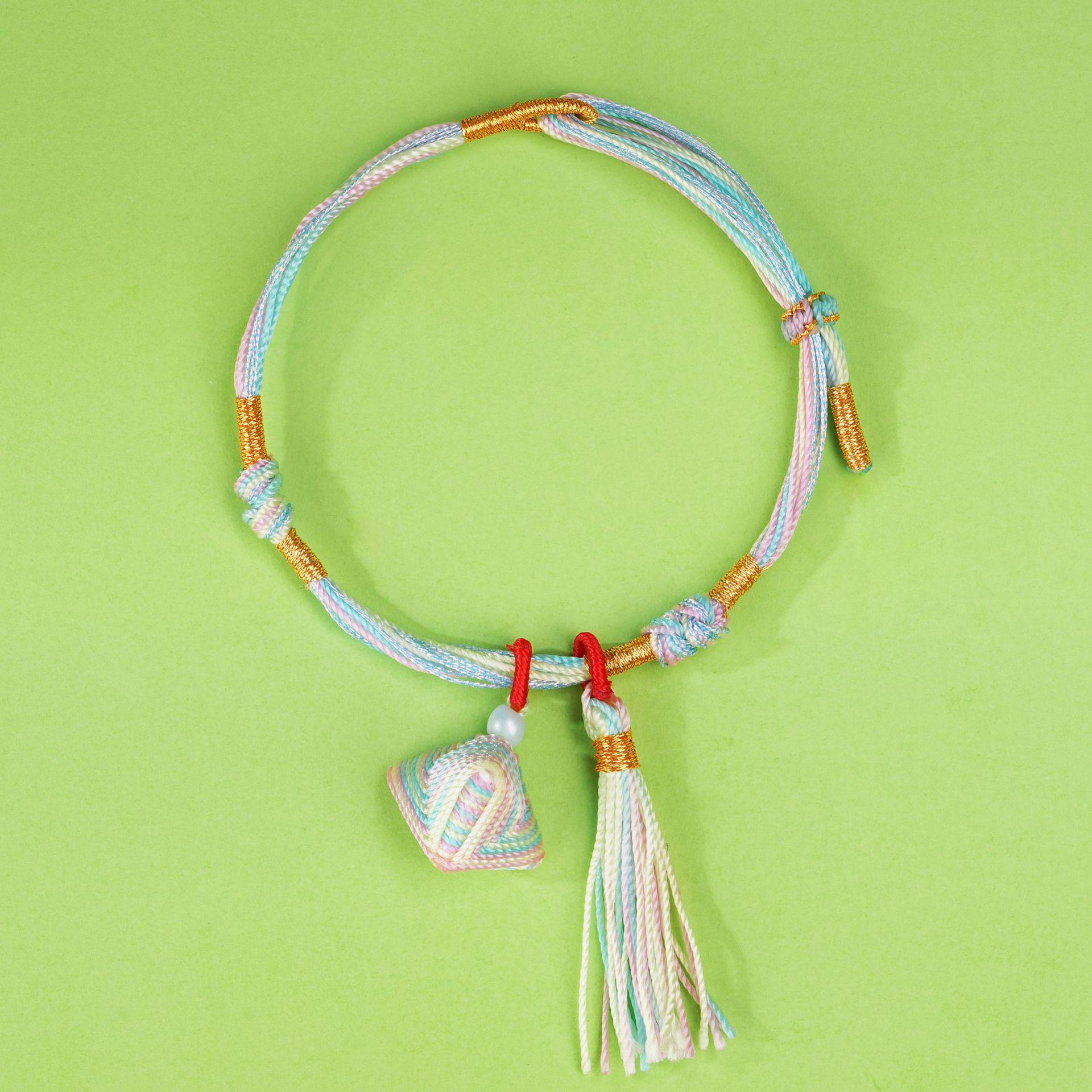 Ethnic Style Handmade Dragon Boat Festival Bracelet with Colorful Tassels - Couple Gift
