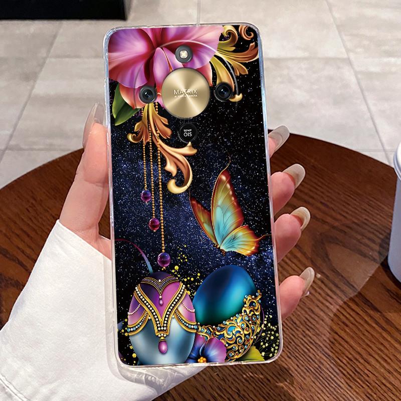Casing For Honor X9d Case 5G Aesthetic Fashion Cute Cat Cartoon Soft Silicone Back Cover HonorX9d X 9d 5G Transparent Phone Case