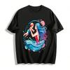 Parent-child Swimming Warm Print Casual Adult T-shirt Pure Cotton T-shirt
