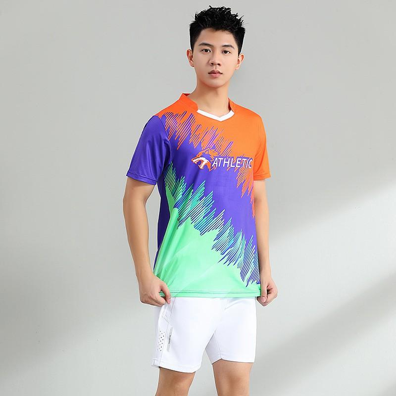 Men Women Badminton Sport T-Shirt Short Sleeve Quick Dry Athletic Wear Training Jersey