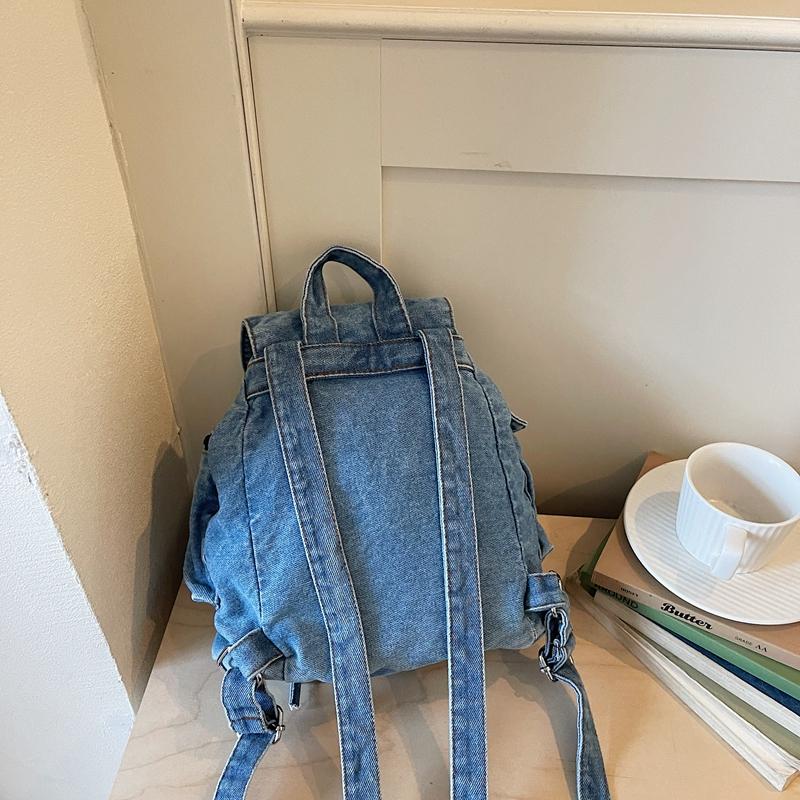 Denim Rucksack Große Kapazität Schüler Klassen Schultasche