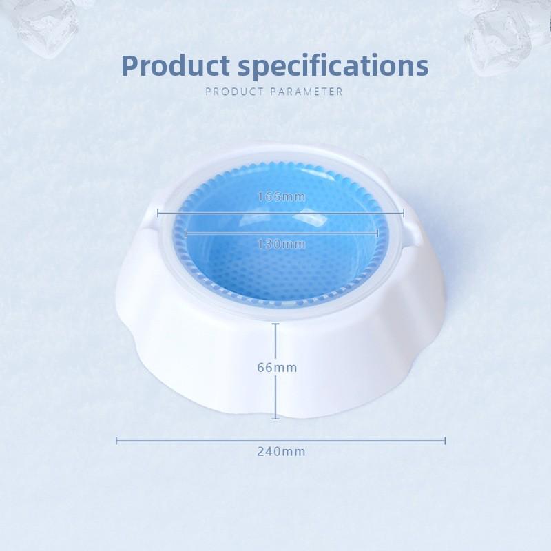 Frozen Dog Bowl for Cooling and Relieving Summer Heat, Pet Bowl with Condensed Beads for Refreshing Cat Bowl, Food Bowl and Dog Bowl