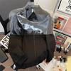 2024 Men's Trendy Retro Loose Solid Color Baseball Jacket for Spring & Autumn