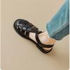 Retro round head woven versatile thick-soled thick-heeled Roman sandals women's summer minimalist wind breathable bag head empty pig cage shoes