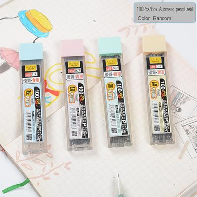 100Pcs/Caixa Papelaria Apagável Suave Escrita Desenho Ferramentas Recarga Lápis Grafite