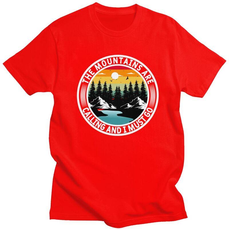 

Custom Mens Mountains Awake The Soul T Shirt Short Sleeve Cotton Tshirts Leisure Adventure Camping Tees Loose Fit Clothes S