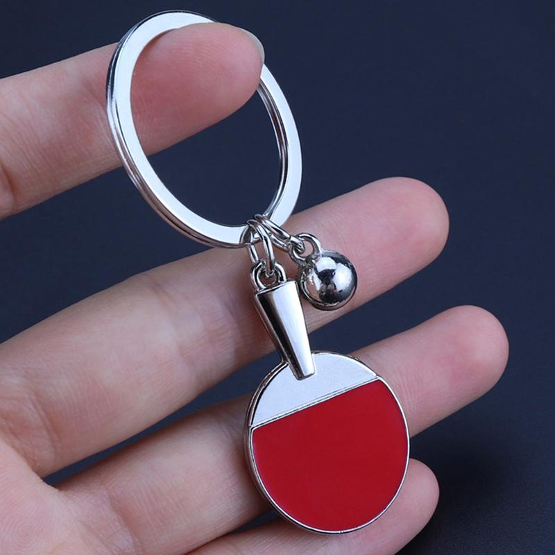 Sport Ping Pong Table Tennis Ball Keychain Creative Ping Pong Bat Key Ring Keychains Car Key Chain Souvenir Gift