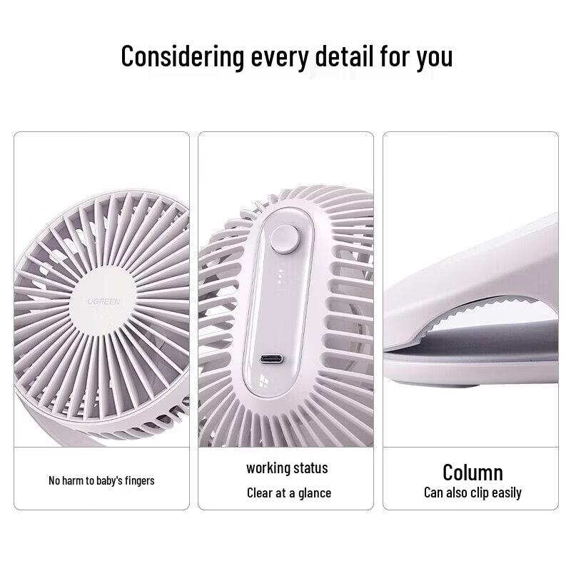 Ugreen Portable Quiet Clip-On USB Fan