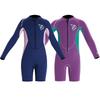 Kids 2.5mm Neoprene Wetsuit Girls Full Body Long Sleeve Dive Snorkel Suit With UV Protection Thermal Warmth