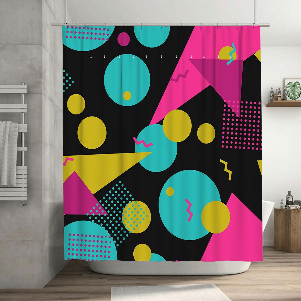 Florida Camping Van Shower Curtain with Colorful Balloons Beach Decor for Bathroom