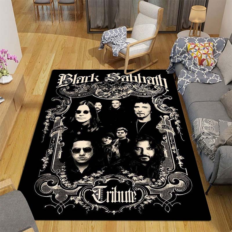 Ozzy Osbourne Printed Rug—Non-slip rug for living rooms and bedrooms; suitable as a yoga mat, doormat, or outdoor rug; a great birthday gift.