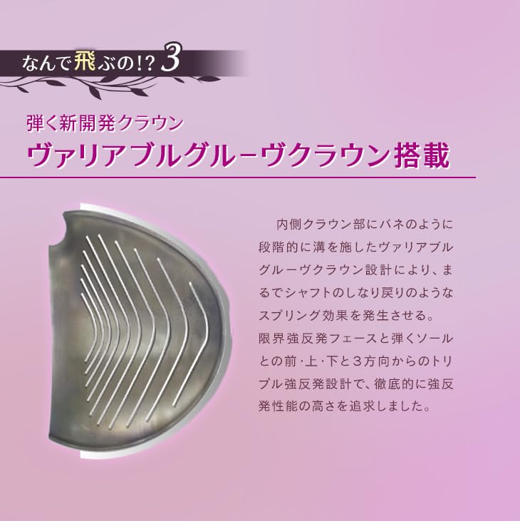 Dyna Golf Ultra High Repulsion Dynamics Femina Prestige Driver with Premier Light Lady Shaft, 13.5° L, and Golf Pride 25g Grip