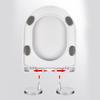 Universal Not Slip Toilet Seat Replacement Heavy Duty Quiet Slow Closing Designs Lid Case for Classical Toilet Models