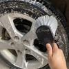 Car Wheel Cleaning Brush Short Handle Tire Rim Detail Brush for Vehicles Soft Triple Bristles Auto Cleaning Tools
