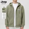 JEEP SPIRIT Men's Heavyweight Hooded Zip-Up Sweatshirt