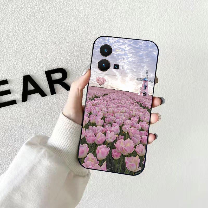 Flowers Garden Phone Case For VIVO Y53S Y33S Y01 Y22S Y31 Y21 Y70 Y21S Y72 V21 V2023 V21E V20 SE iQOO Z8x X100 Pro
