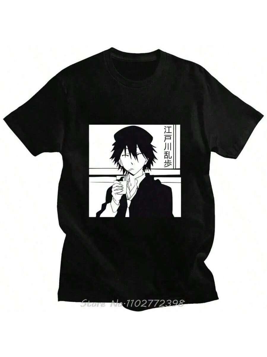 

Anime Bungou Stray Dogs Edogawa Rampo Japanese Fun Tshirt Summer Cotton Casual Men-Shirt Oversized Streetwear Tees Graphic Te... 5XL різнокольоровий