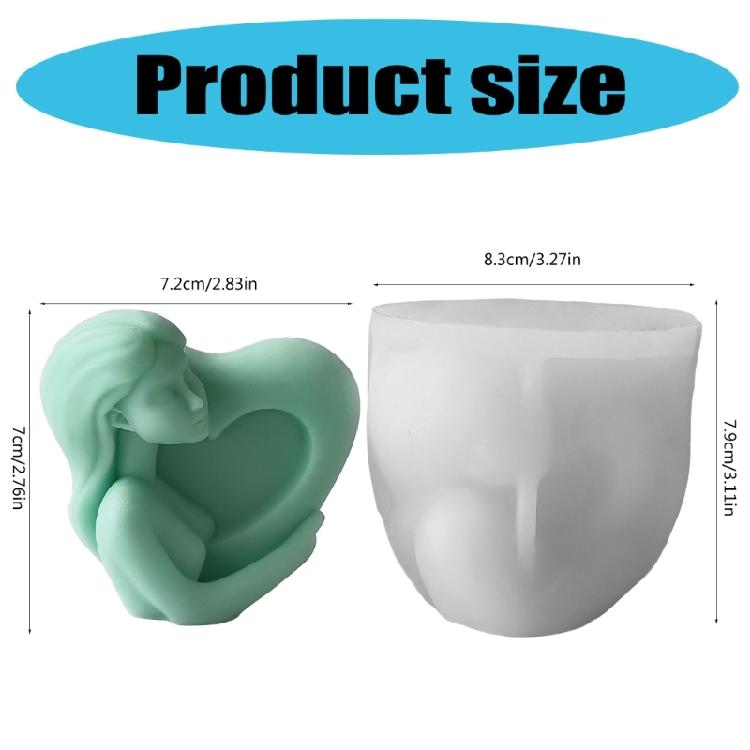 Creative Heart in Hand Silicone Candle Mold Wedding Decoration Candle Molds Silicone Texture for Projects and Candle