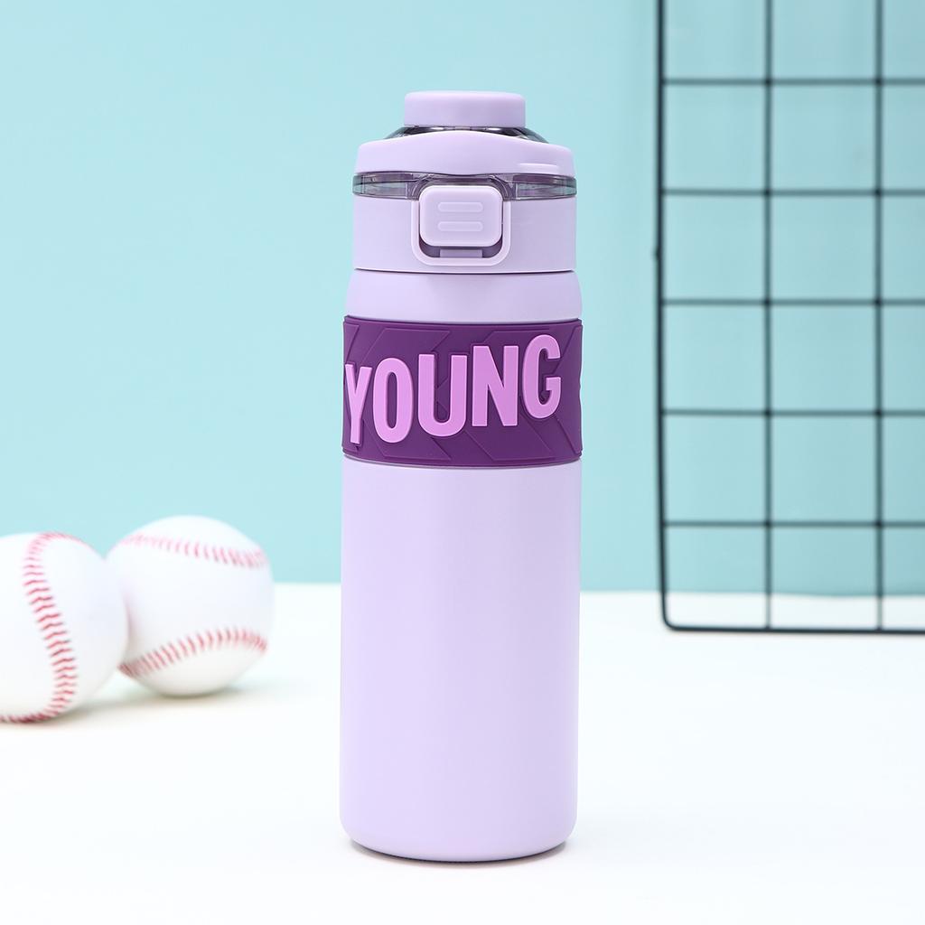 New High Appearance Level Stainless Steel Cup Student Water Cup Double Shot Jump Thermos Cup Women's Large Capacity Cup