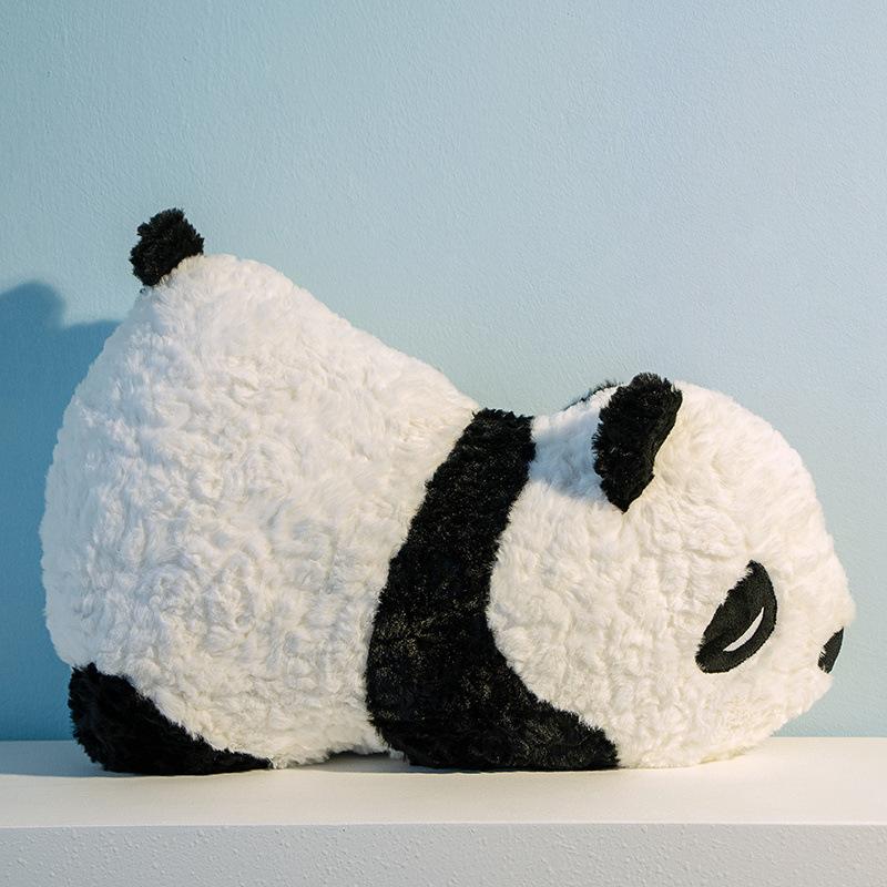 Niedliches weiches Panda-Kuschelkissen Plüschtierpuppe Schwarz-weiße Panda-Puppe Kinder Beruhigungspuppe