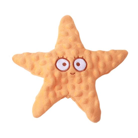 

Pet Toy Star Shape Soft Dog Toy with Built-in Rattle Paper Chew Toy Boredom Relief Bite Resistant Puppy Training Toy помаранчевий