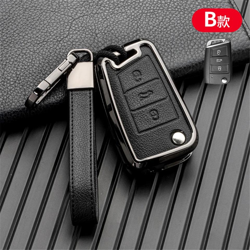 Car Key Case Cover For Volkswagen Vw Golf 7 Gti Mk7 R Touran Skoda Octavia 3 Superb Karoq Kodiaq Seat Leon Mk3 Ateca Accessories