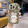 Phone Case: 2D Flat Design Suitable for iPhone 18 17 16 15 14 13 Pro, Couple Style, White Little Rabbit, Christmas and Halloween Gift