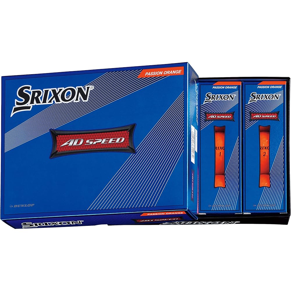 Dunlop Srixon AD Speed Golf Balls 12 Pack Passion Orange 2022 Model