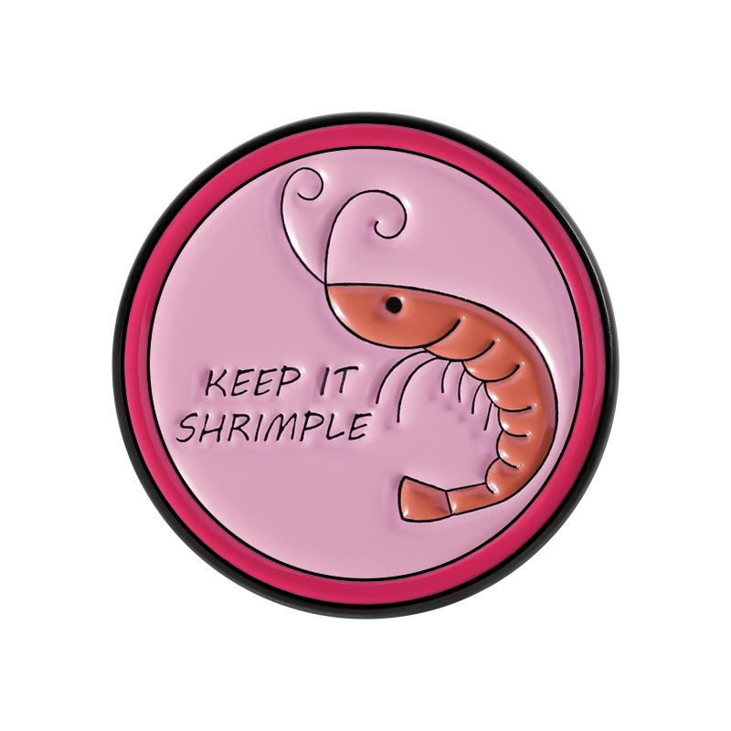 

Shrimp Pun Enamel Pins Custom Simply Best Shrimply Silly Brooches Lapel Badges Animal Funny Jewelry Gift for Kids Friends