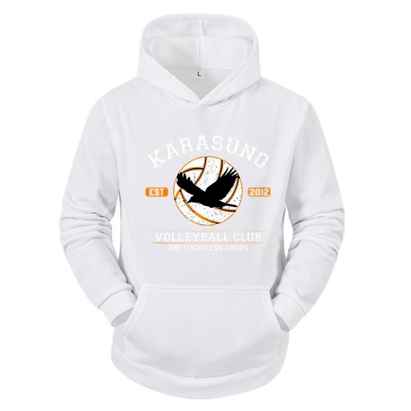 Japanese anime "Haikyuu!!" hoodie, men's street style sportswear with fun graphic design, suitable for autumn and winter, unisex.