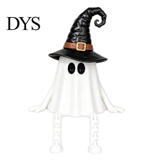 Ghost Figurines for Halloween Pumpkin Figurine, 3D Printed Statue with Stress Relief Fidget Toys Poseable Joint, Spooky Articulated Decor Ornament