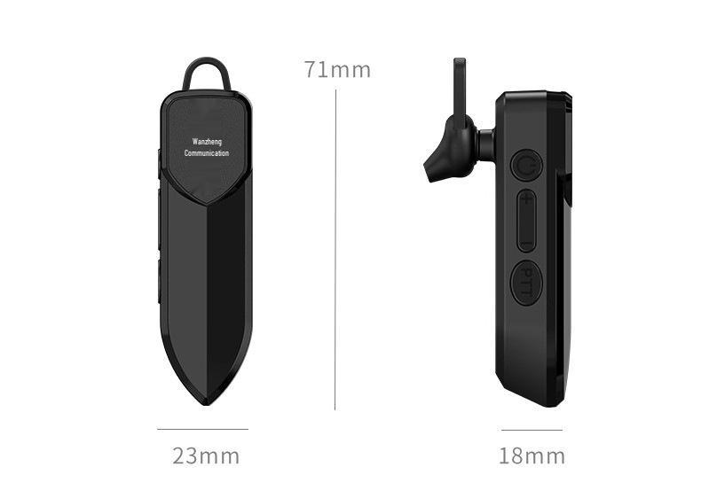 968 In-Ear Mini Walkie-Talkie Bluetooth Wireless Earhook for Indoor Restaurant Use