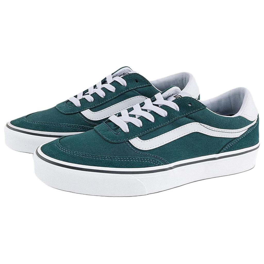Vans Brooklyn LS Lightweight, Abrasion Resistant, Slip Resistant, And Breathable Low top Skateboard Shoes Men's Green VN000YU3FRJ